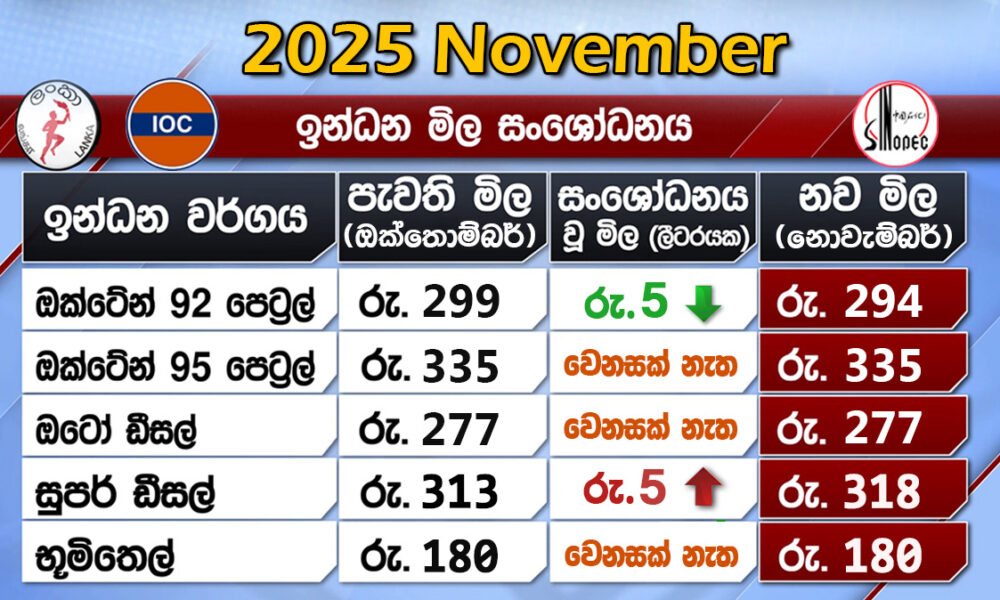 2025 November 01 - Fuel Price