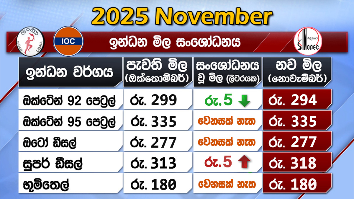 2025 November 01 - Fuel Price